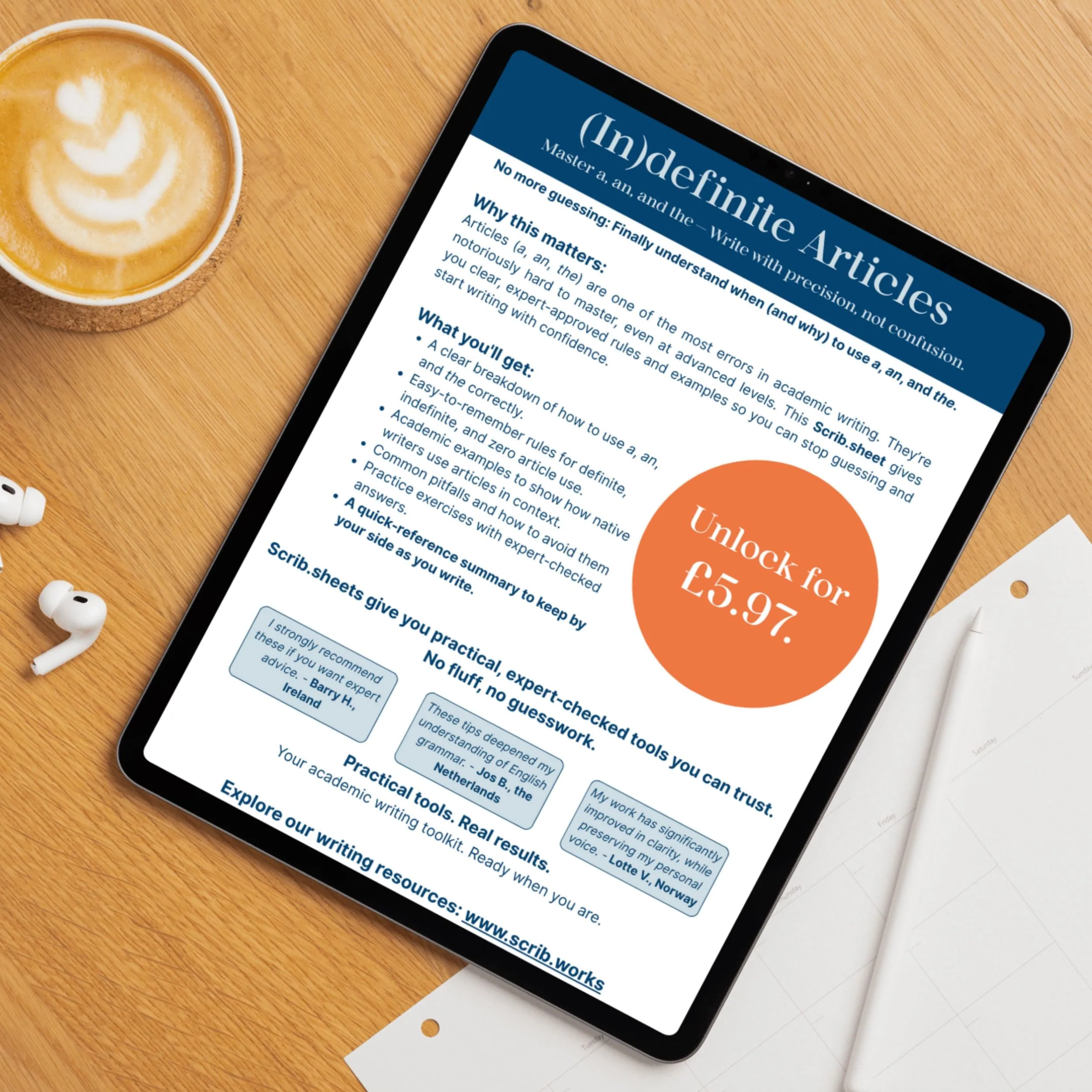 Cover Scrib.sheet 3: (In)definite Articles