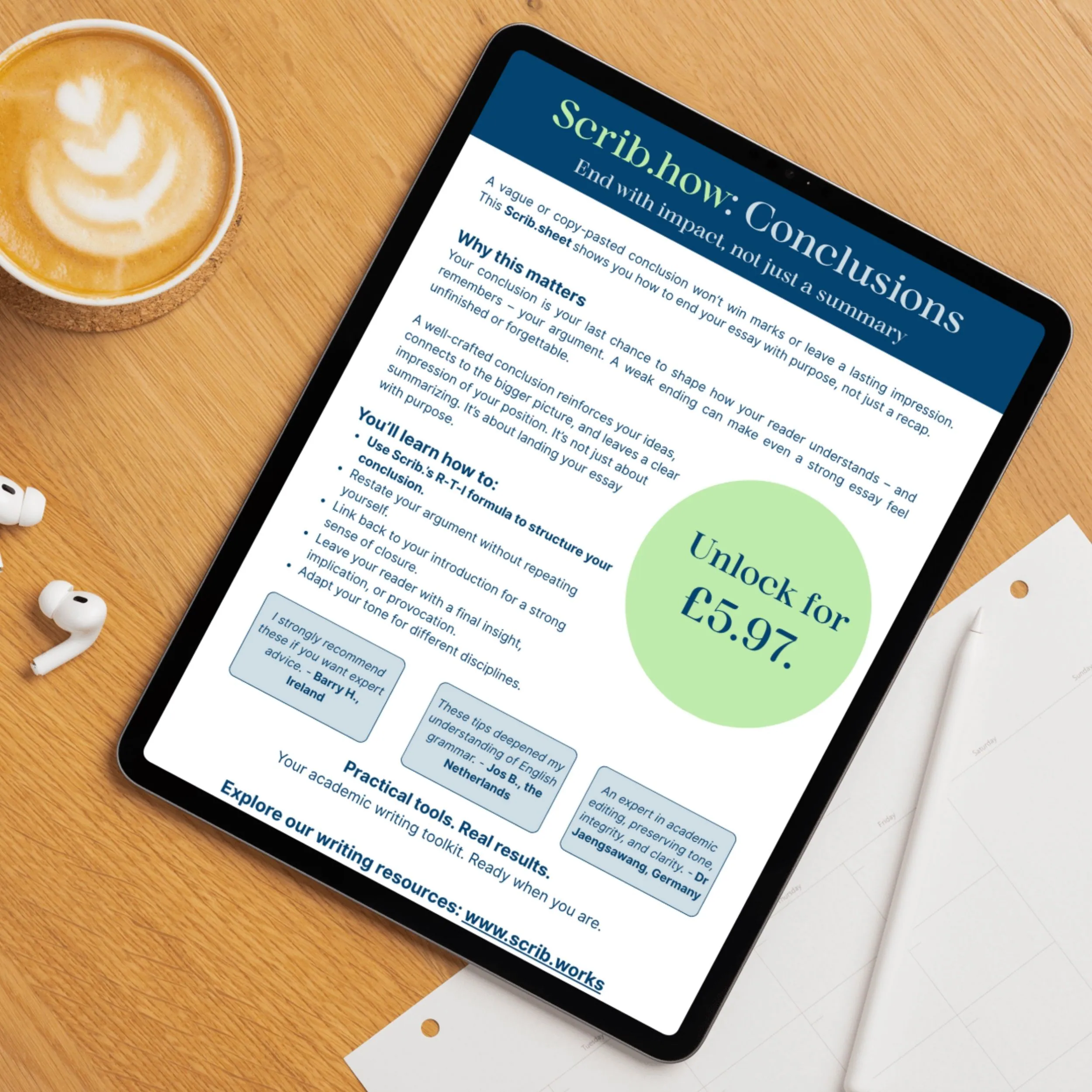 Cover Scrib.sheet 8: Conclusions